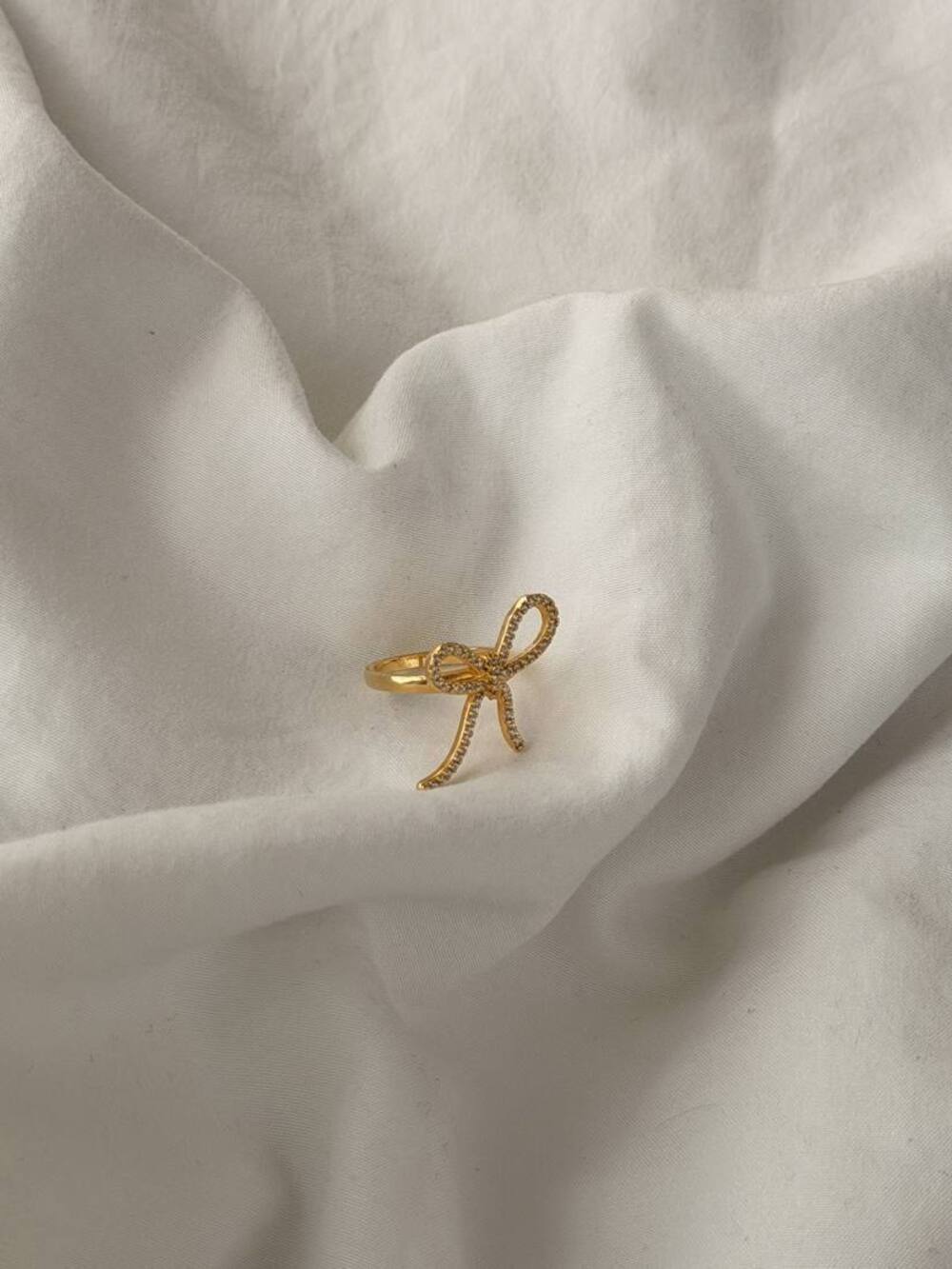 Cute Bow - 18k Gold Plated - Ring Sizes 5, 5.5, 6